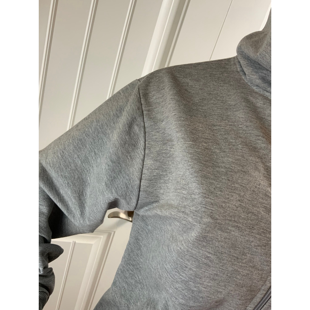 Nike Women's Gray Full Zip Hoodie Size 16 Yas Hot Pink Embroidered Logo Athletic - Picture 5 of 12
